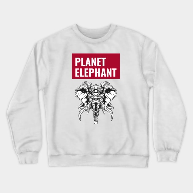 Elephant planet Crewneck Sweatshirt by ProLakeDesigns